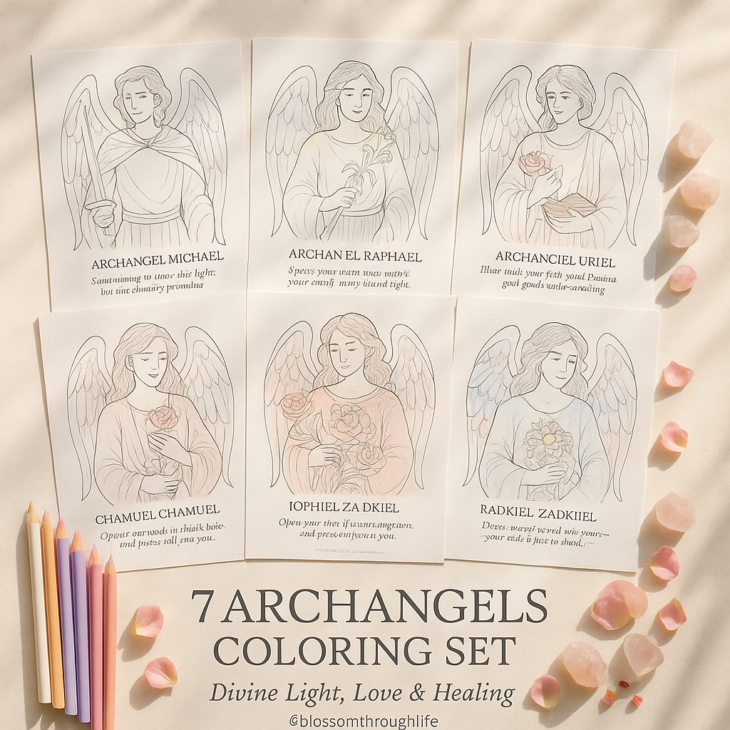 7 Archangels coloring set