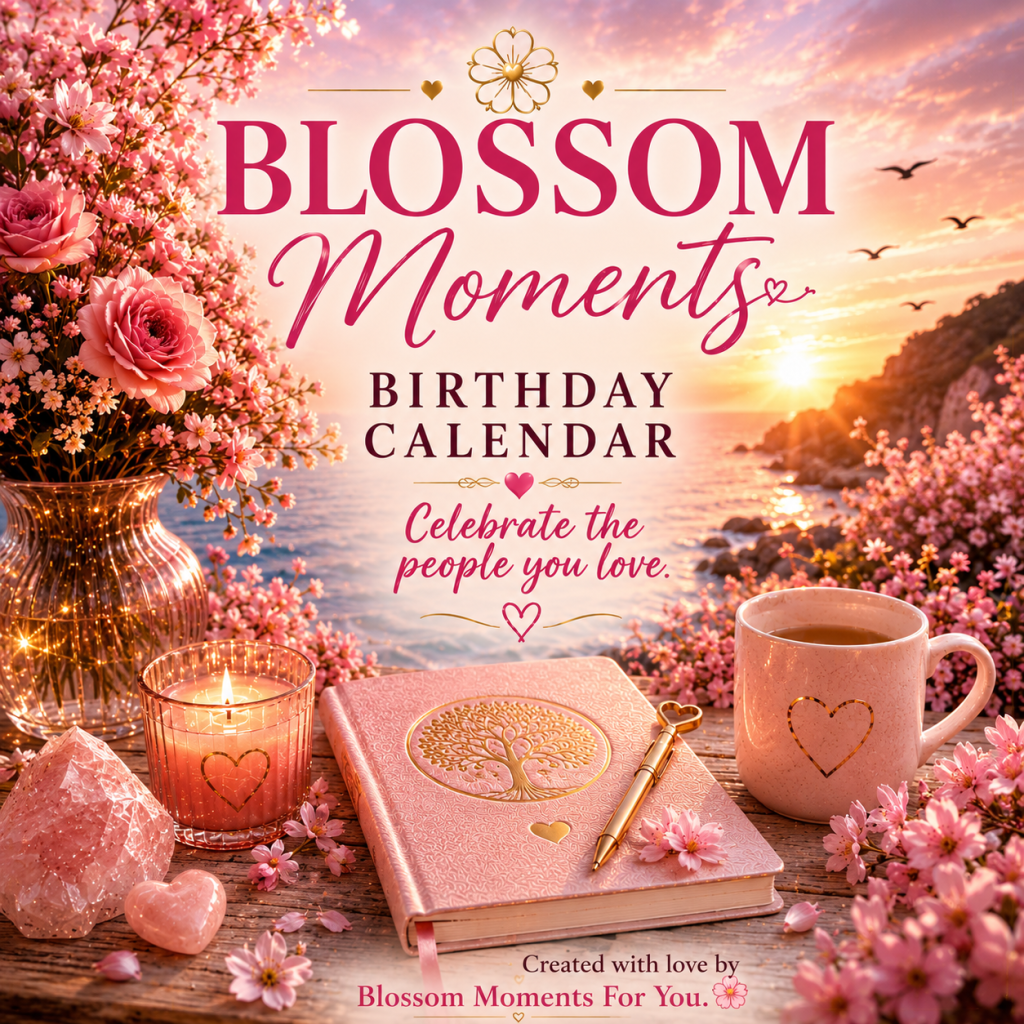 Blossom Moments Birthday calender celebrate the people you love
