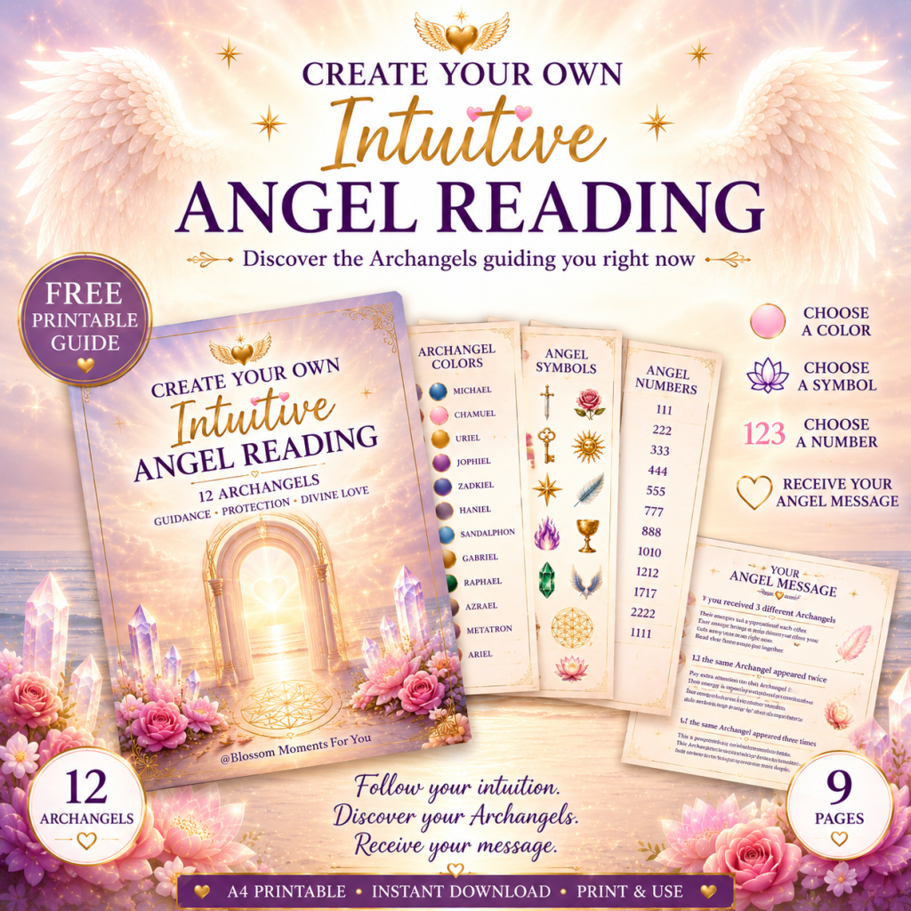 Create your own intuitive angel reading by blossom moments for you