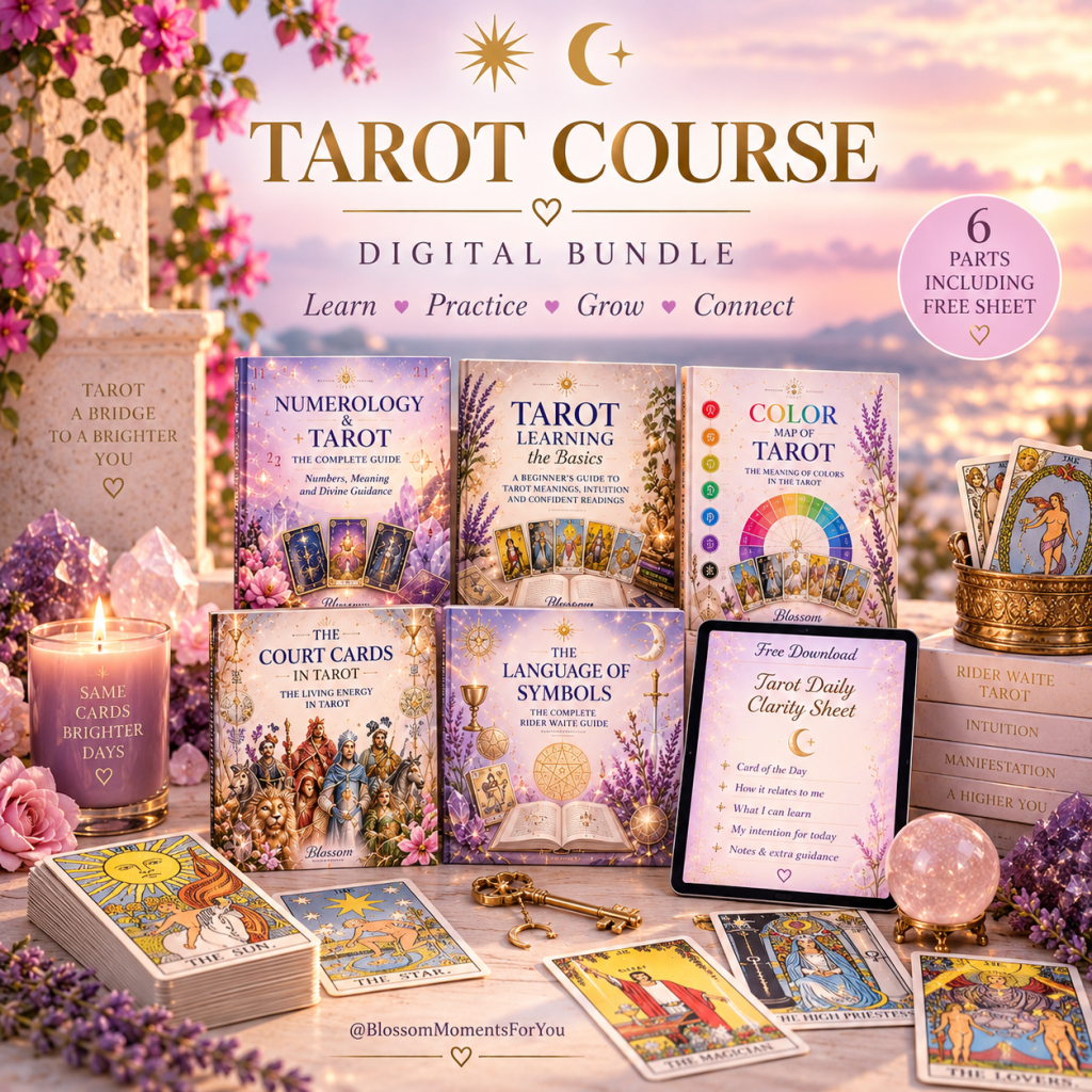Full Rider waite tarot learning course by blossom moments for you