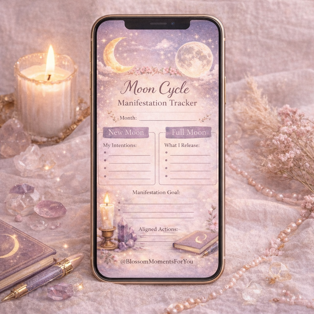 New Moon and Full Moon Manifestation Rituals by Blossom Moments for you