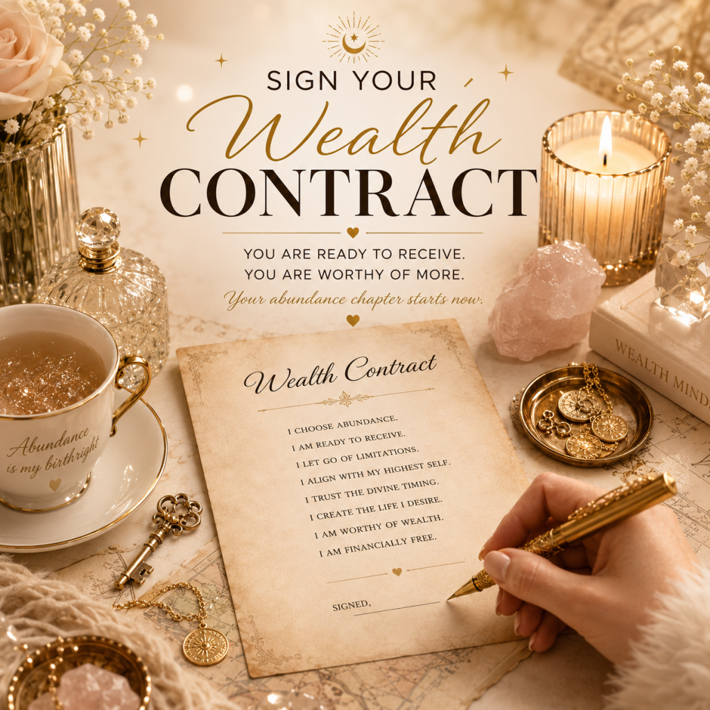 Sign your wealth contract with the universe by Blossom