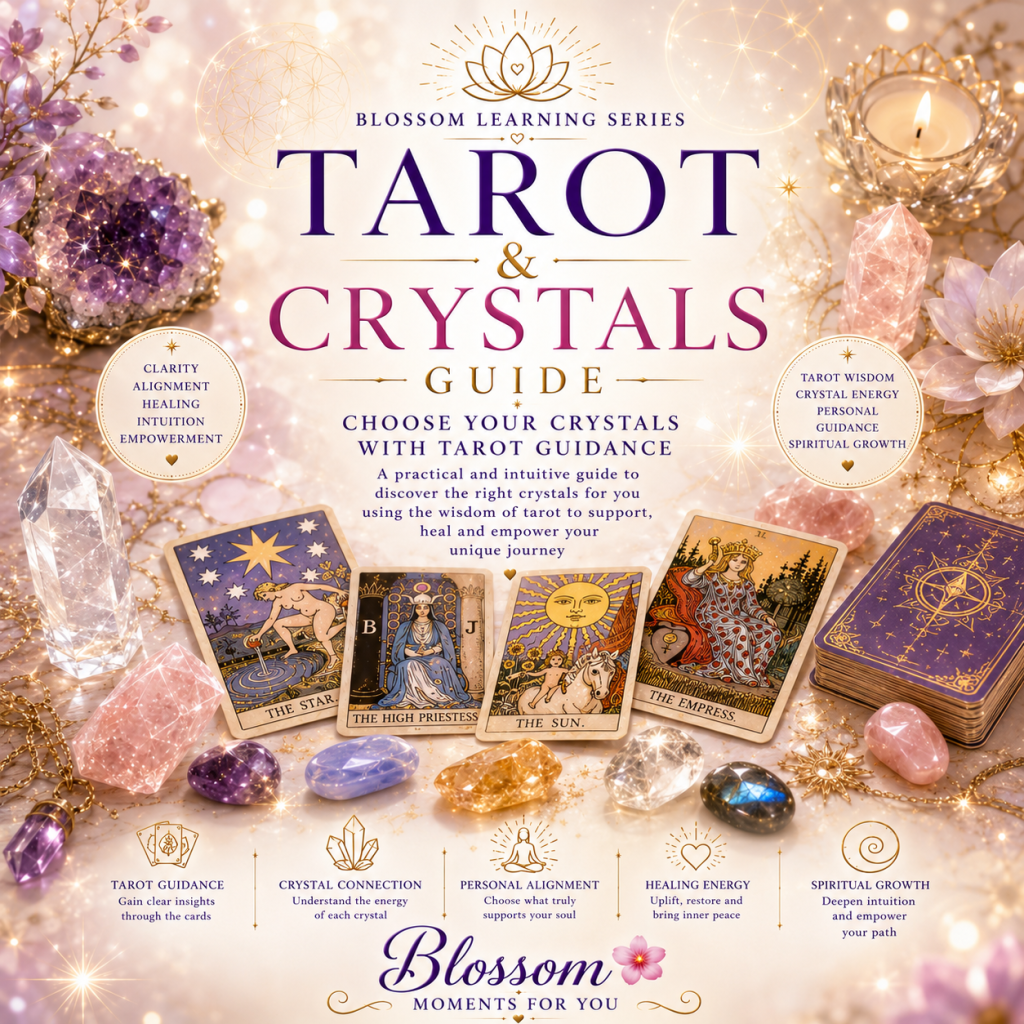 Tarot & Crystals Guide Blossom moments for you