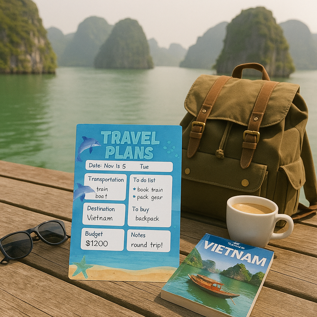 Travel plans digital download