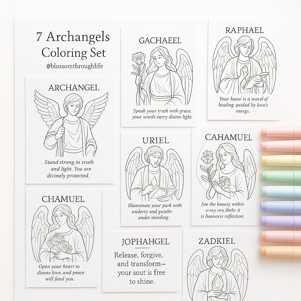 7 Archangels coloring set