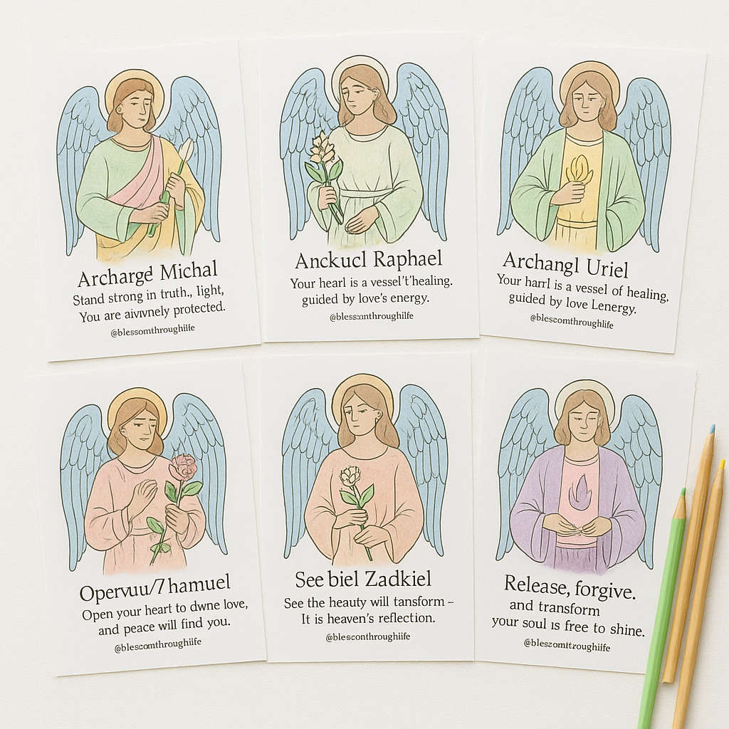 7 Archangels coloring set