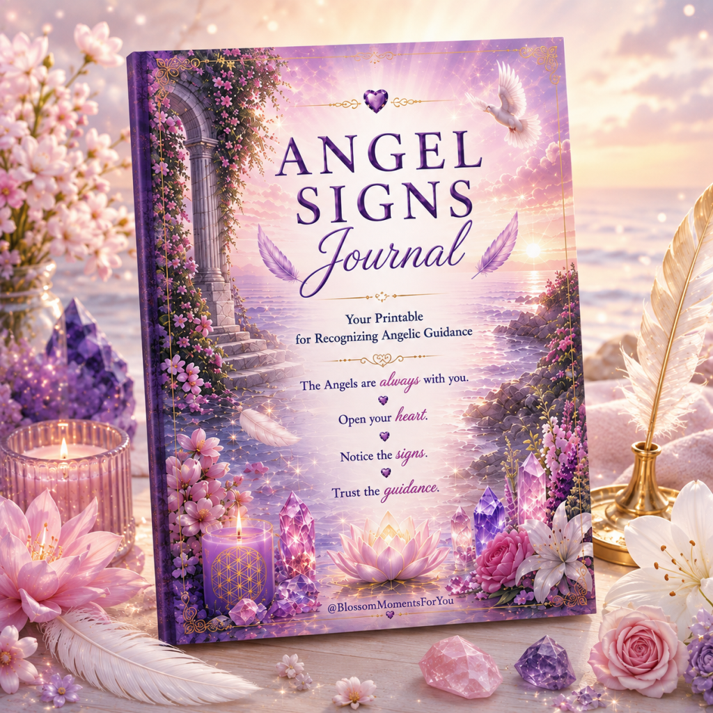 Angel Signs Journal by Blossom Moments For You