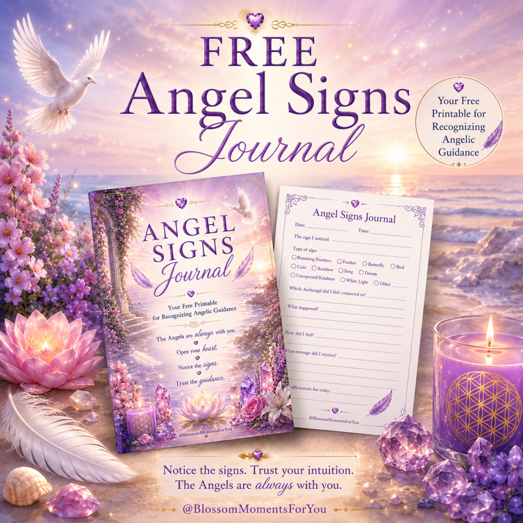 Angel Signs Journal by Blossom Moments For You