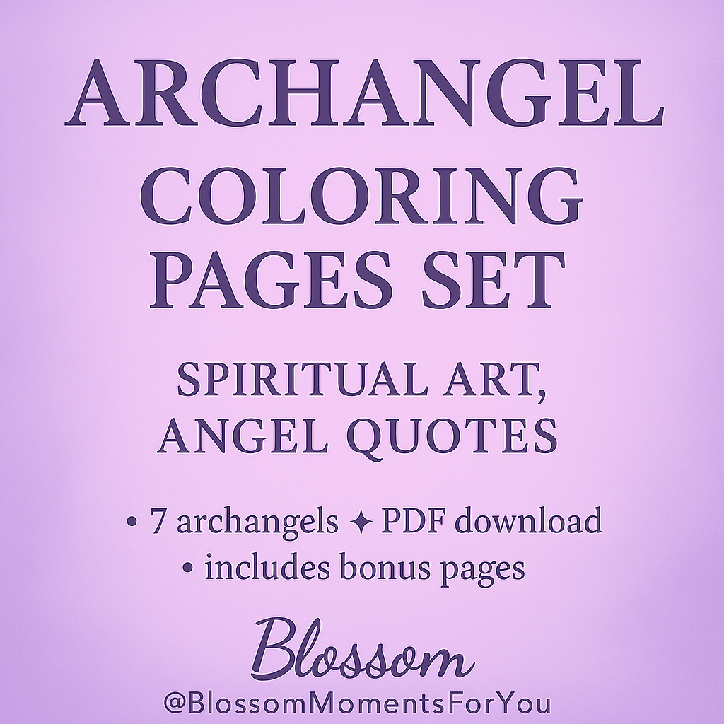 7 Archangels coloring set with bonus page