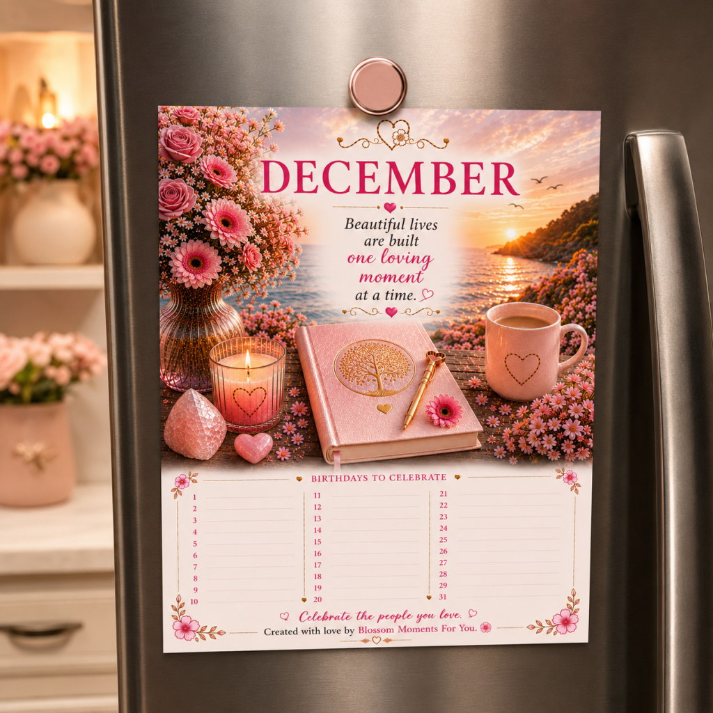 Blossom Moments Birthday calender celebrate the people you love