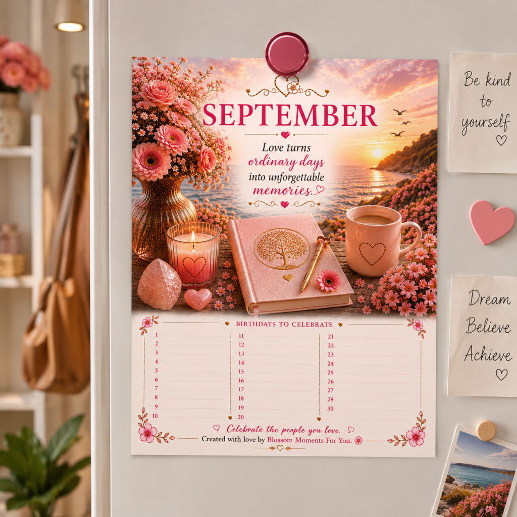 Blossom Moments Birthday calender celebrate the people you love