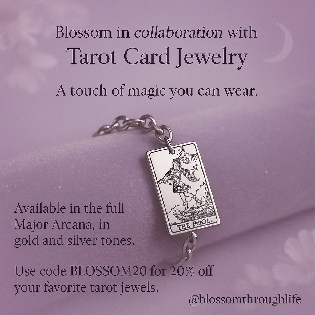 Blossom and Tarot card jewelry shop with discount