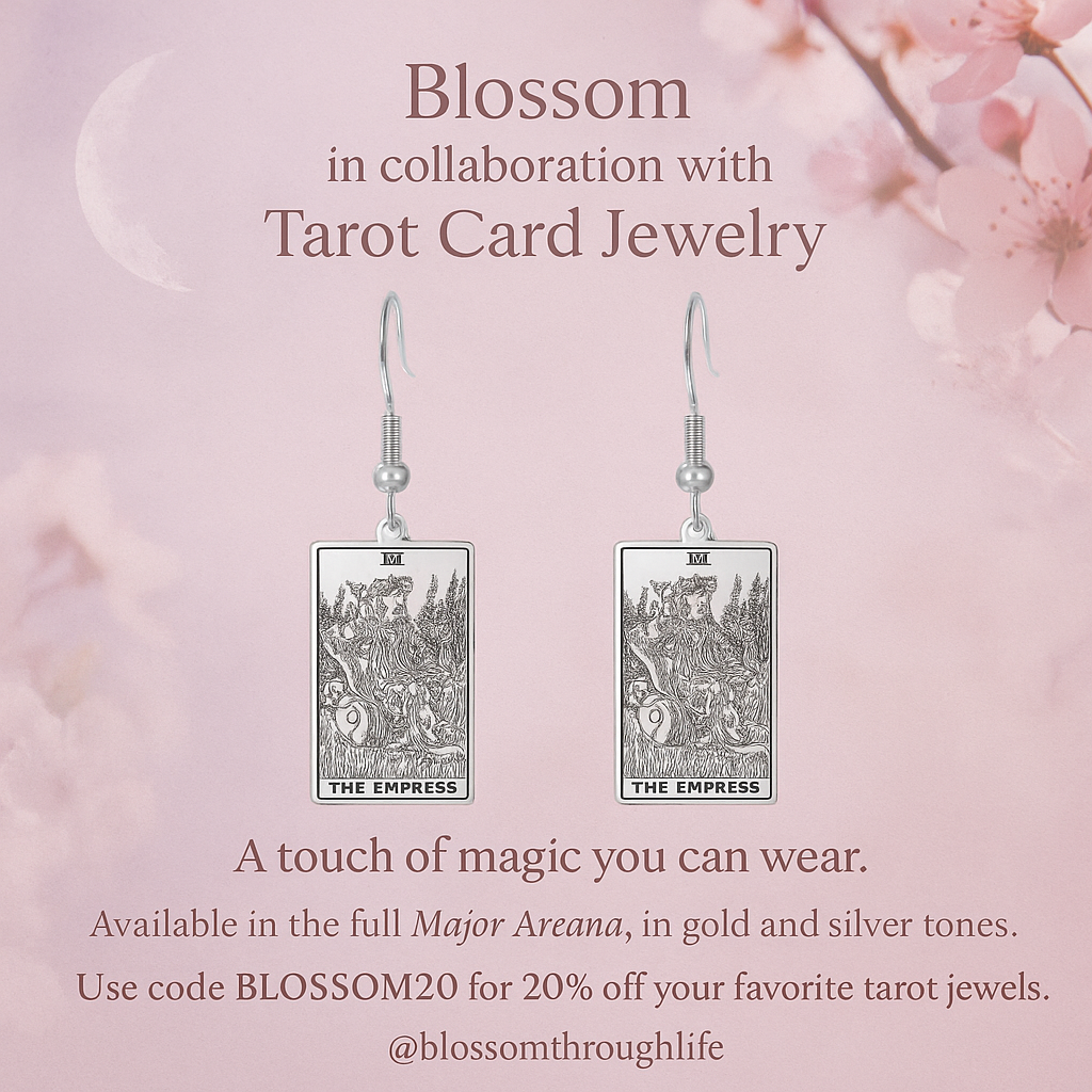 Blossom and Tarot card jewelry shop with discount
