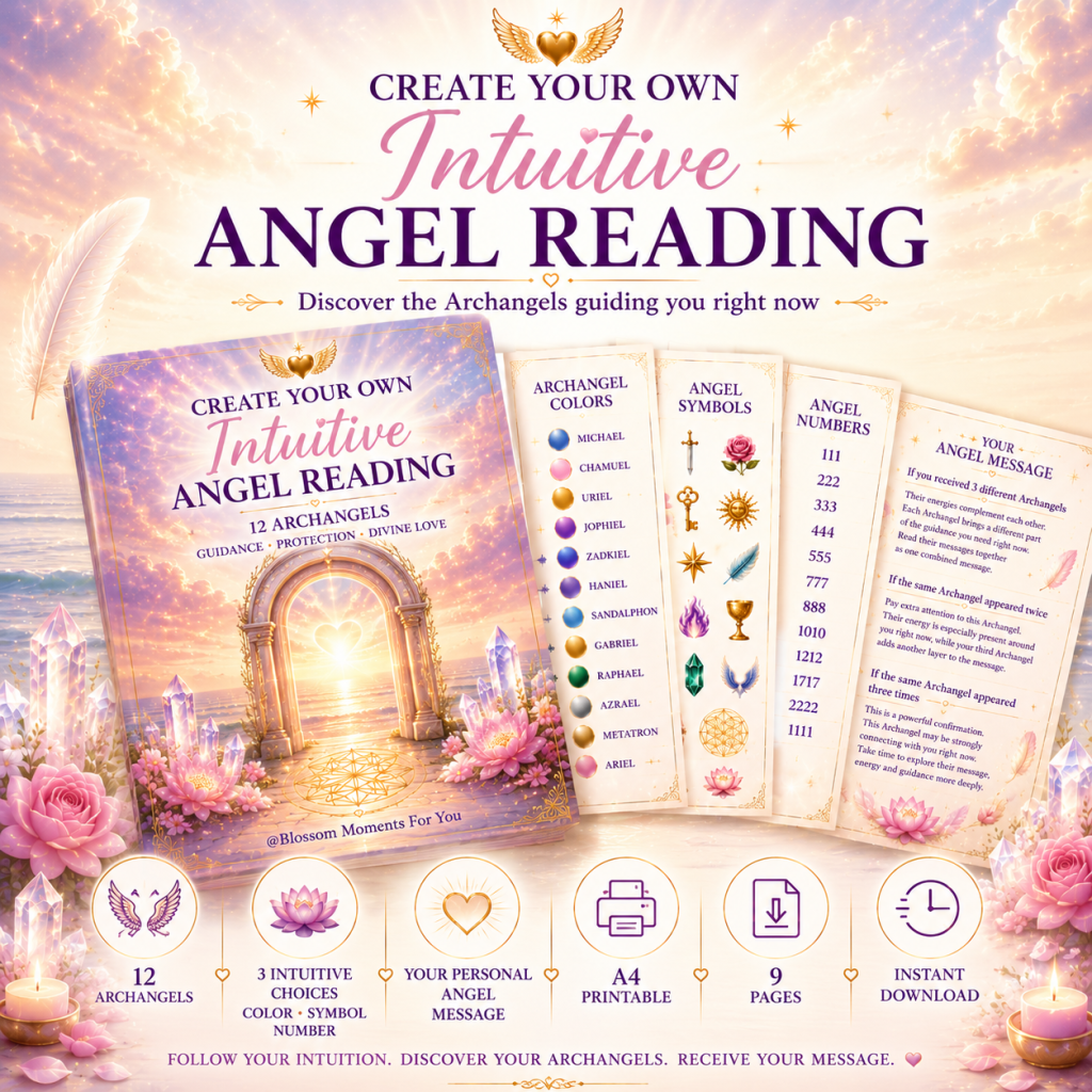 Create your own intuitive angel reading by blossom moments for you