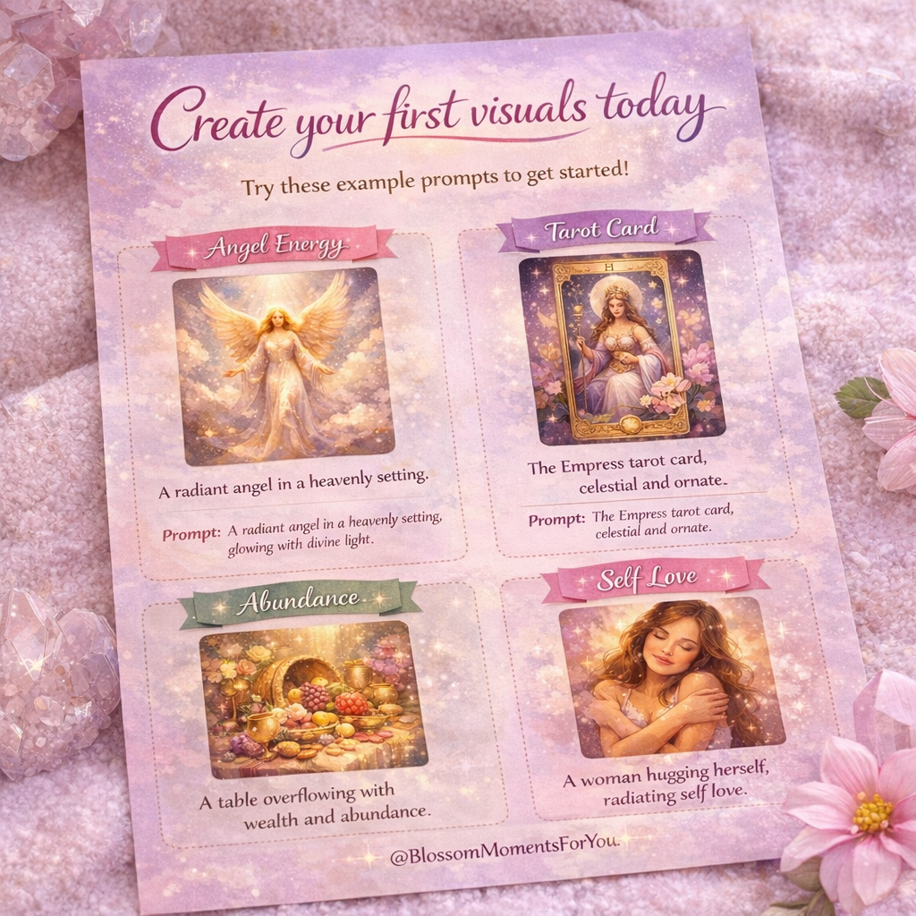 Create Spiritual Visuals with AI and make income by Blossom