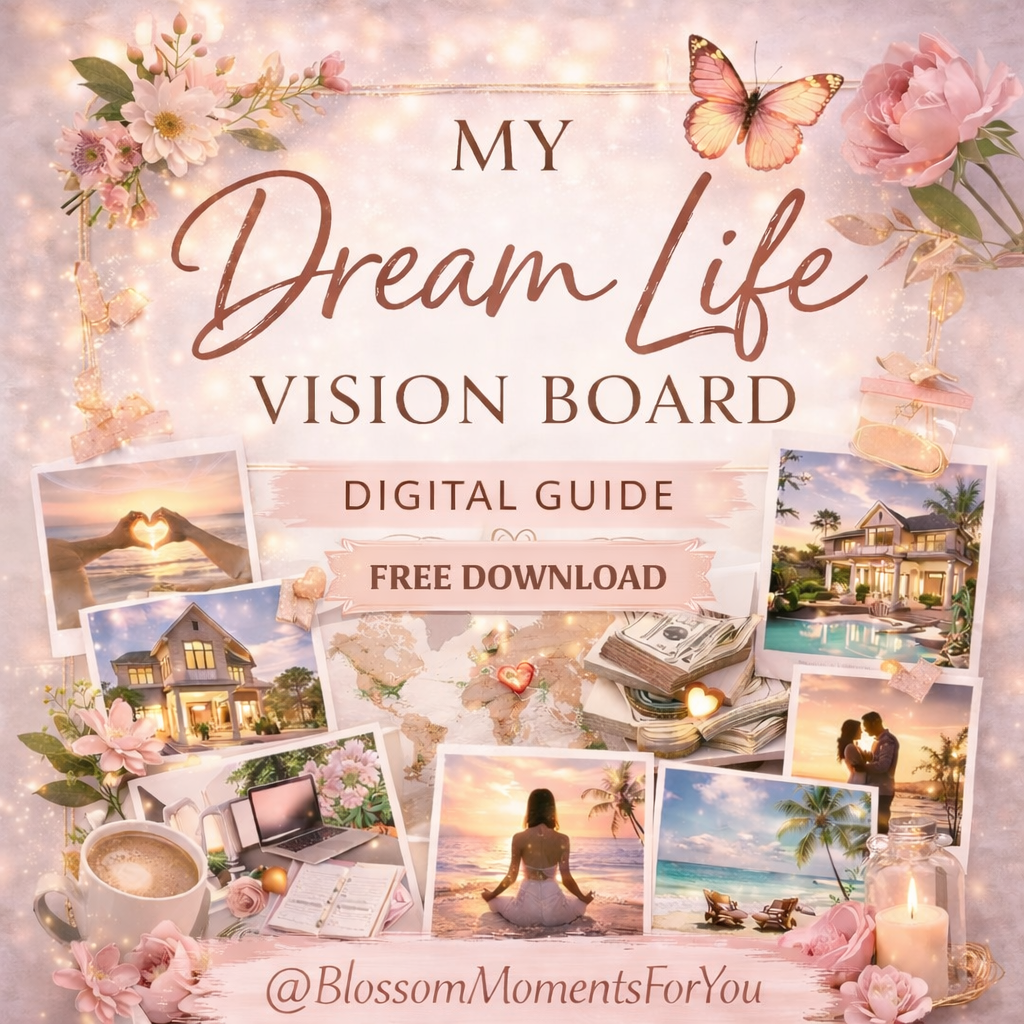 Dream life vision board mini guide by Blossom Moments For You