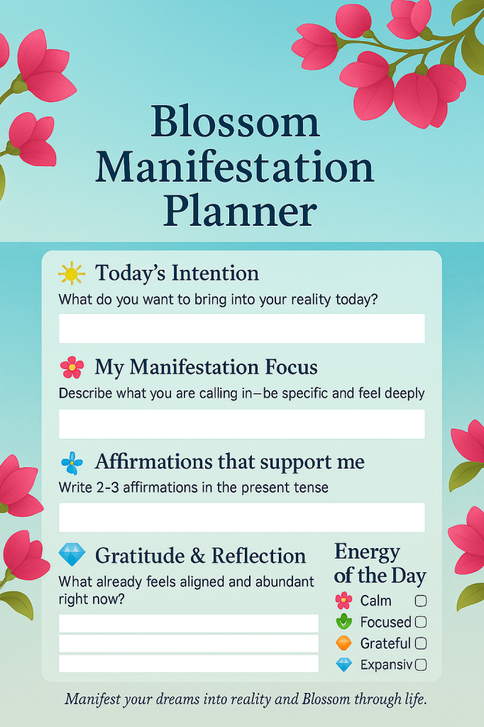 Blossom Manifestation Journal