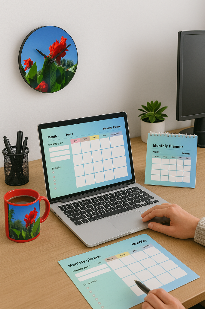 Monthly expenses tracker planner