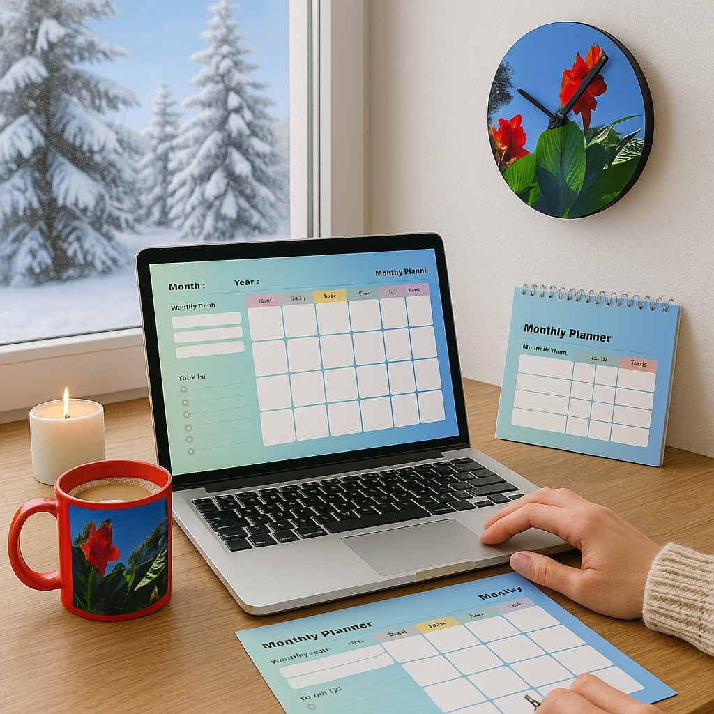 Monthly expenses tracker planner