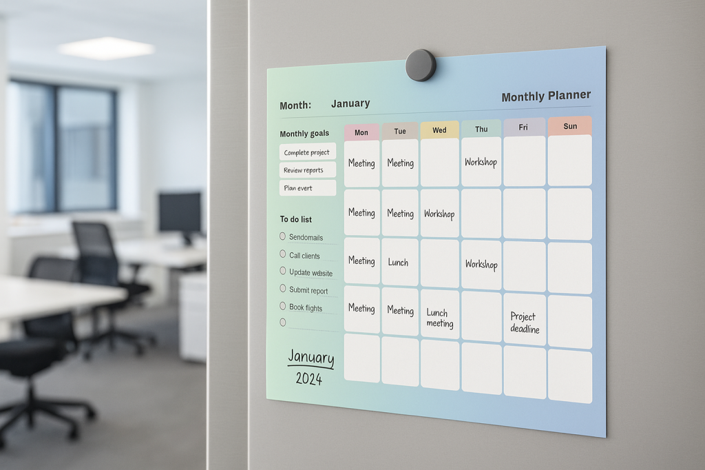 Monthly planner calender