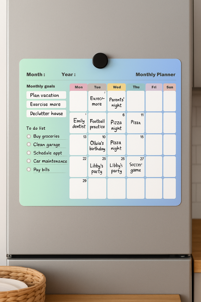 Monthly planner calender
