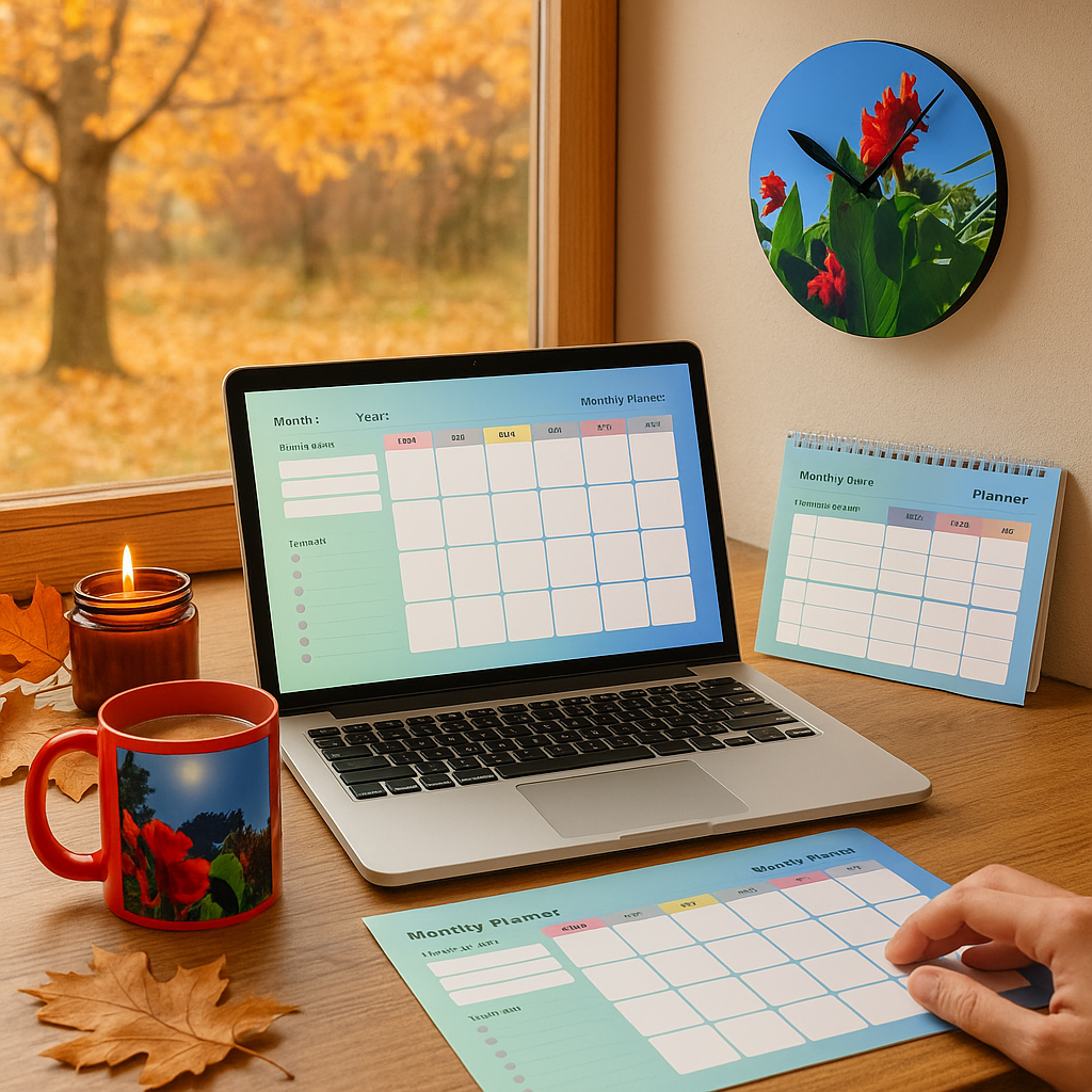 Monthly planner calender