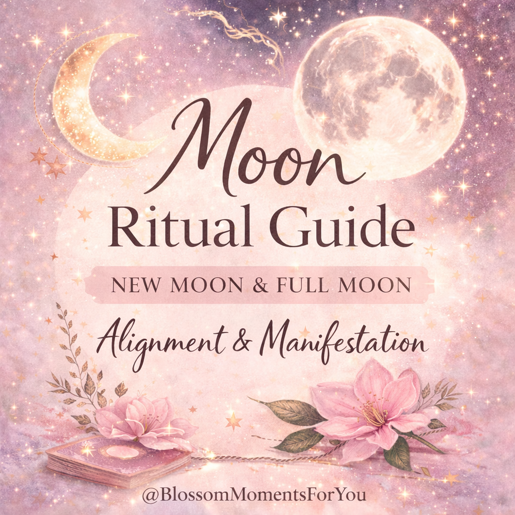 New Moon and Full Moon Manifestation Rituals by Blossom Moments for you