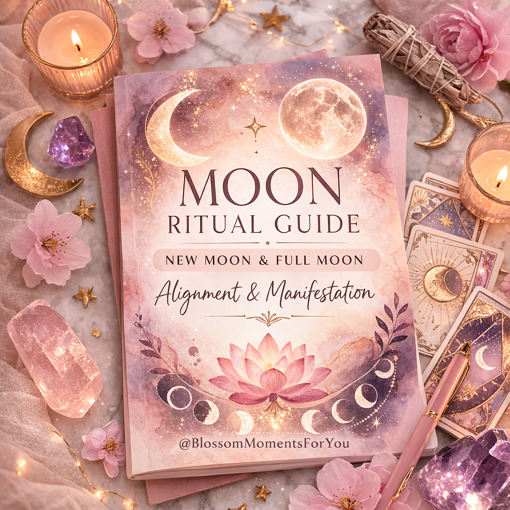 New Moon and Full Moon Manifestation Rituals by Blossom Moments for you