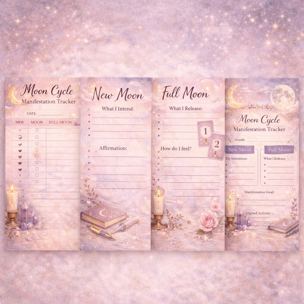 New Moon and Full Moon Manifestation Rituals by Blossom Moments for you