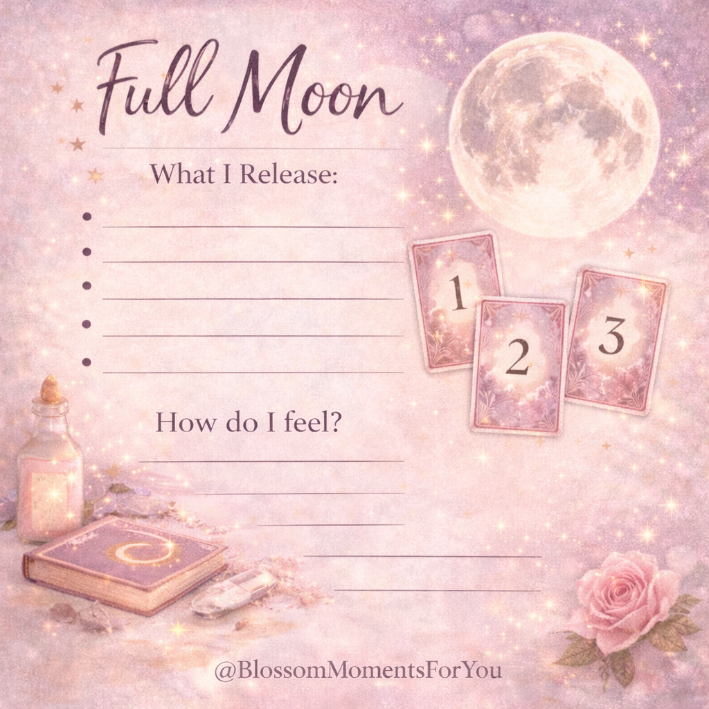 New Moon and Full Moon Manifestation Rituals by Blossom Moments for you