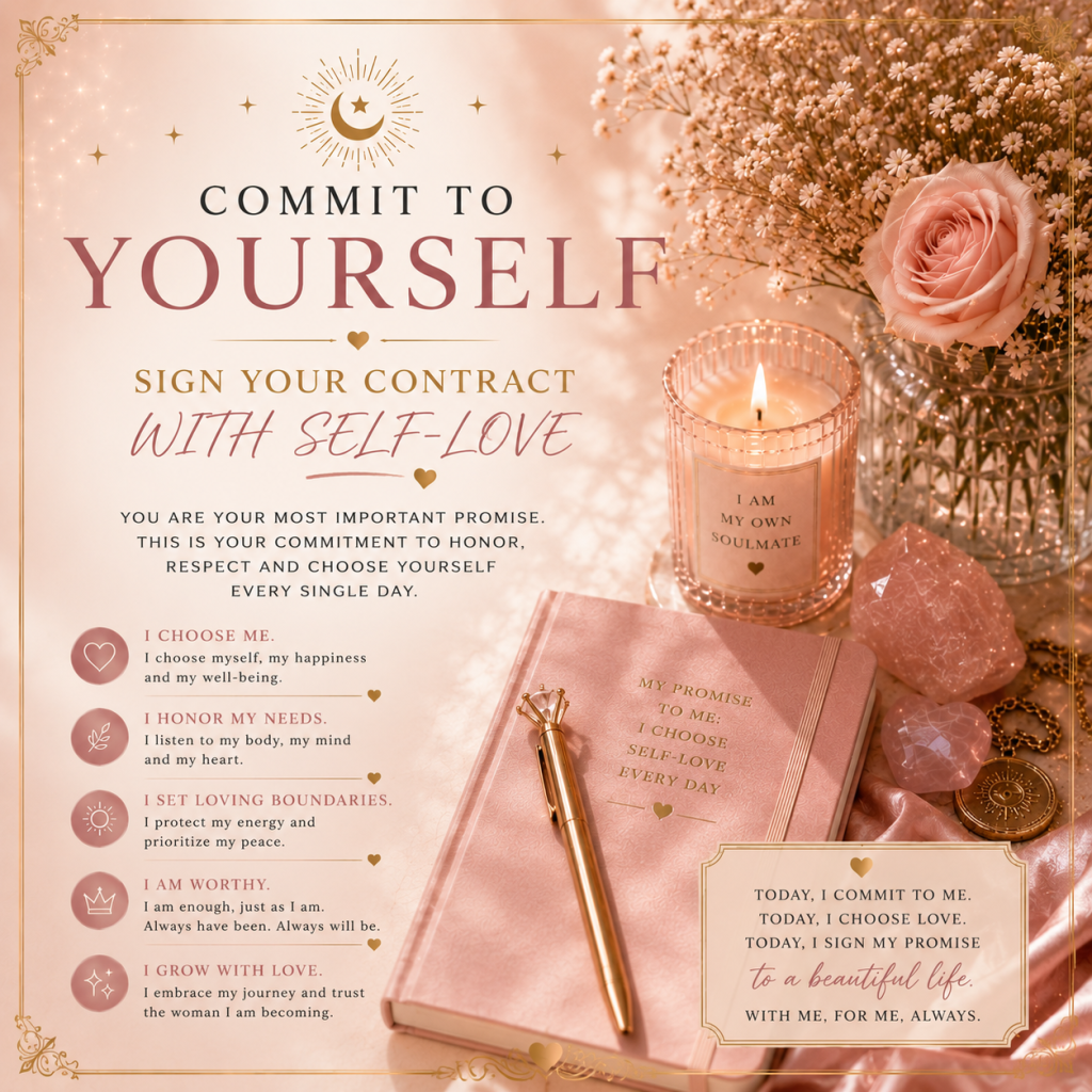 Sign your Self-love contract by Blossom Moments For You