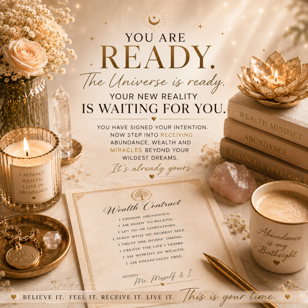 Sign your wealth contract with the universe by Blossom