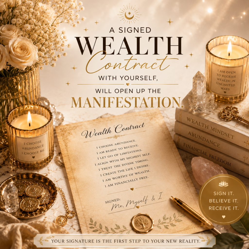 Sign your wealth contract with the universe by Blossom