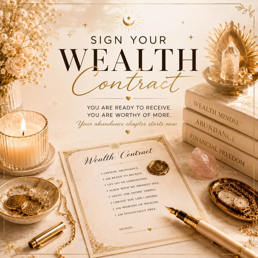 Sign your wealth contract with the universe by Blossom