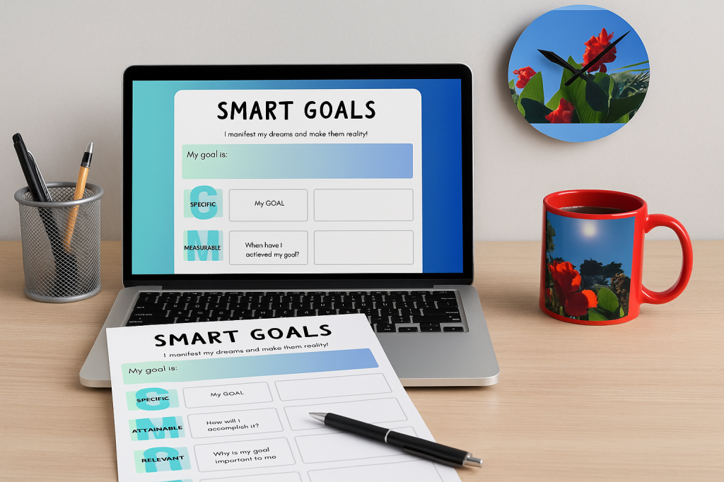 SMART goals planner digital download