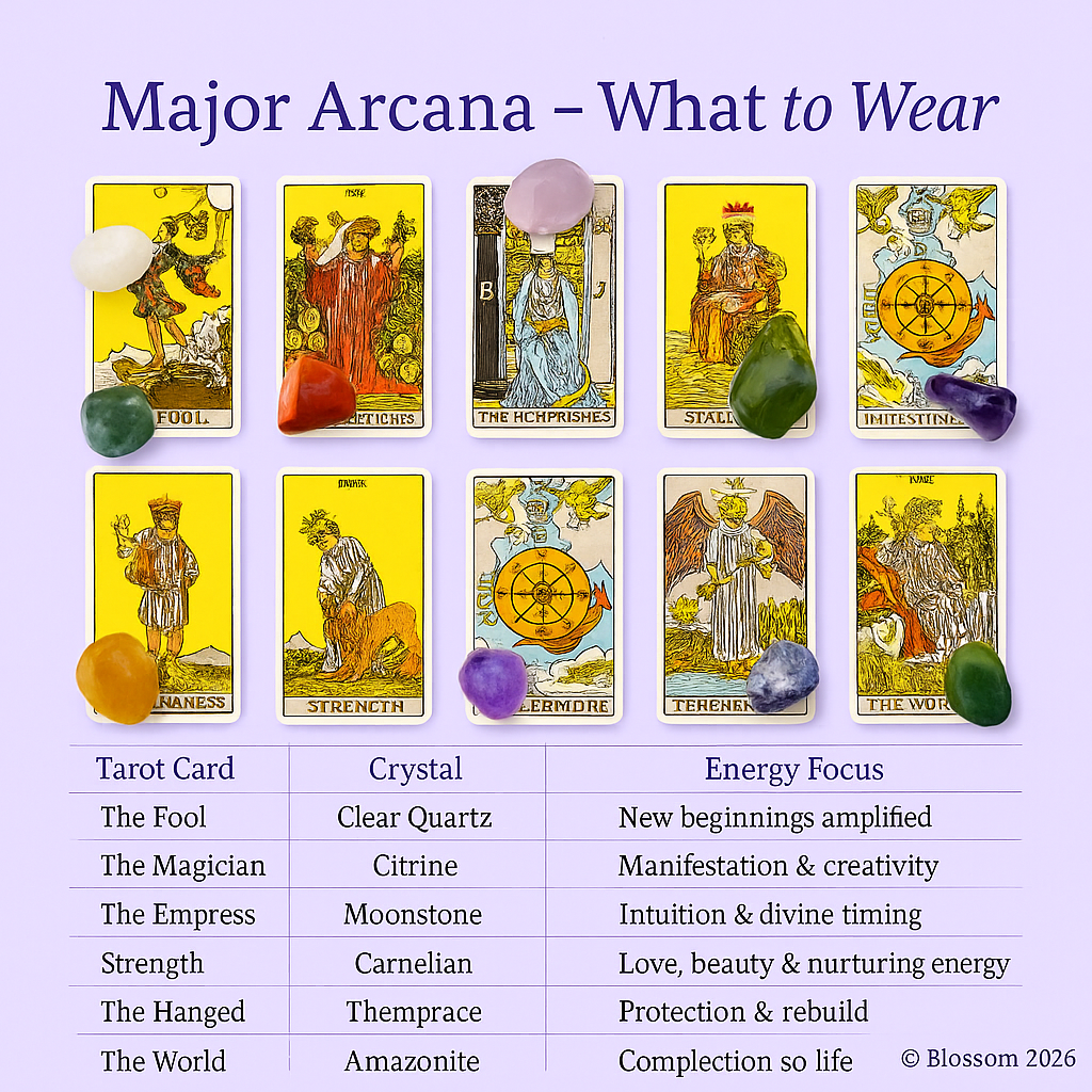 Tarot & Crystals Guide Blossom moments for you