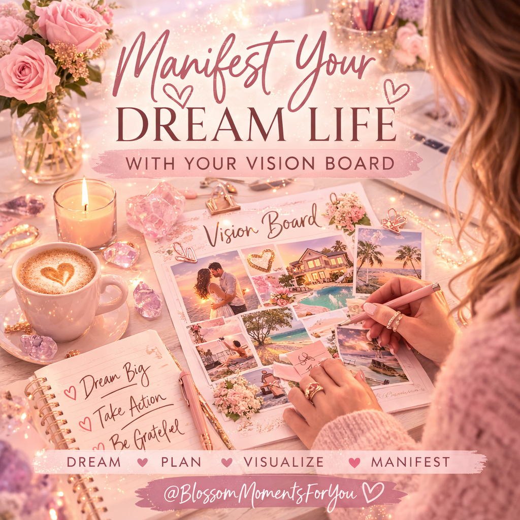 Create your dream life vision board by blossom moments for you