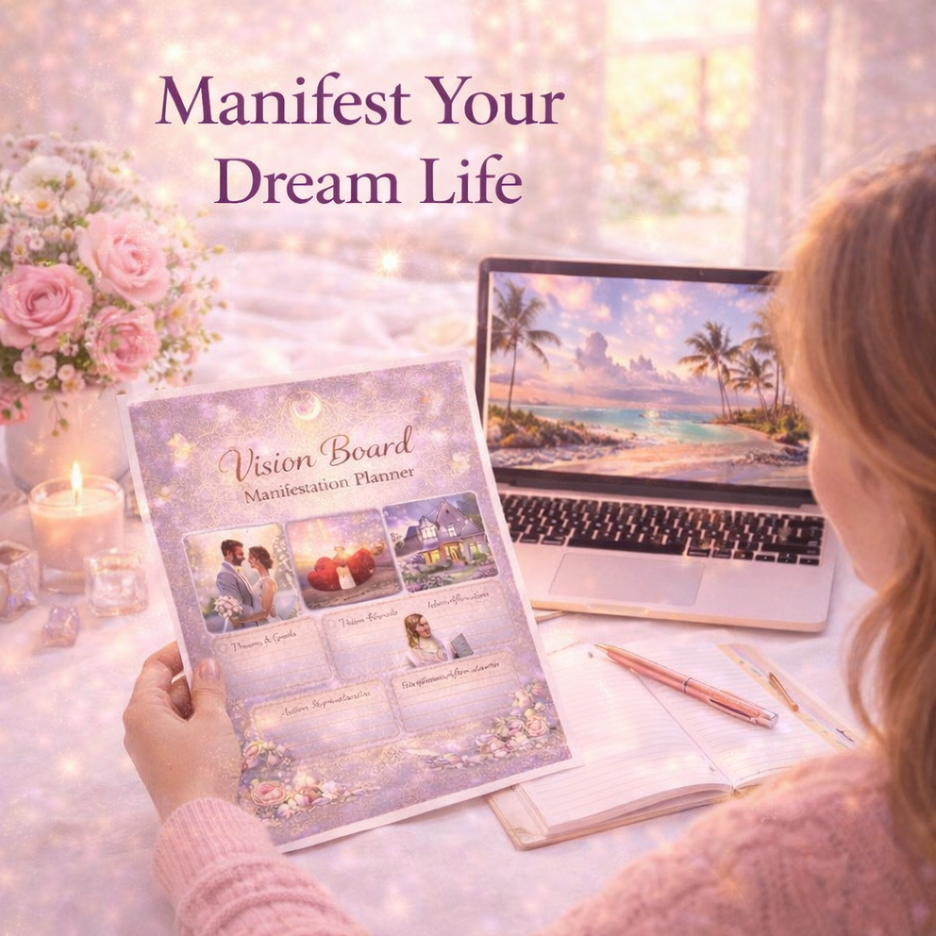 Create your dream life vision board by blossom moments for you