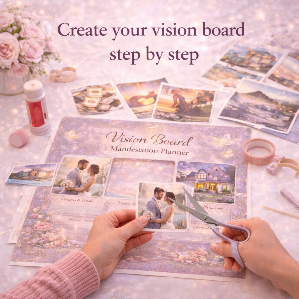 Create your dream life vision board by blossom moments for you