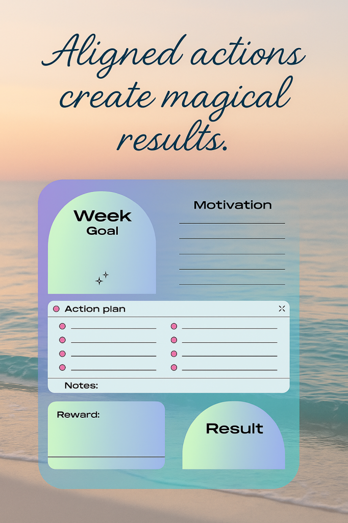 Week goals planner digital download